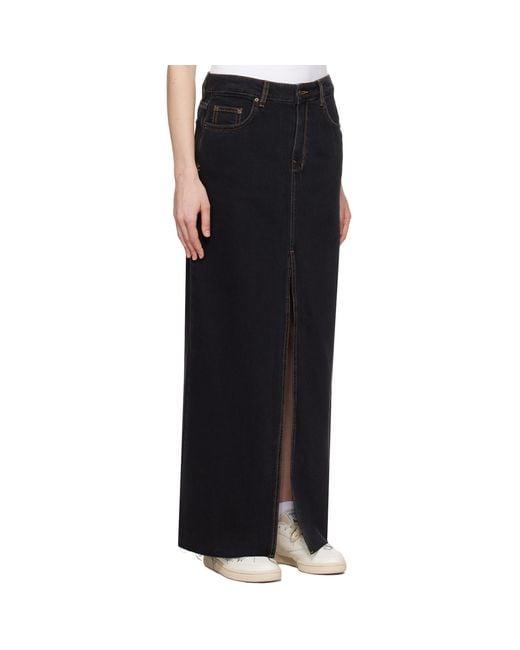 Ksubi Black Kara Denim Maxi Skirt