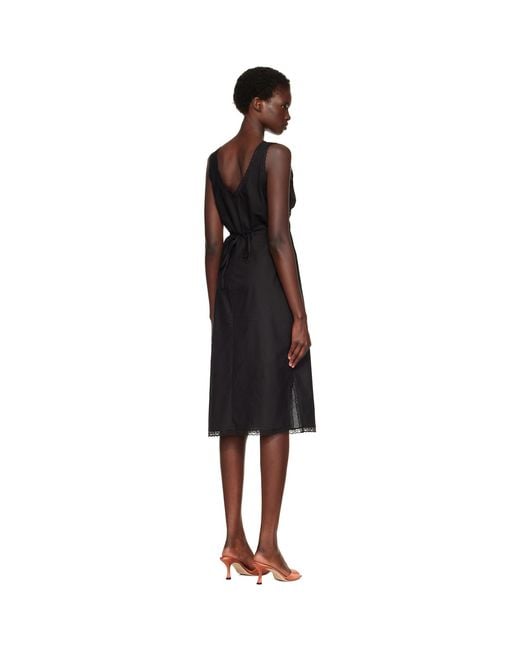 Cou Cou Black 'The Iris Slip' Midi Dress