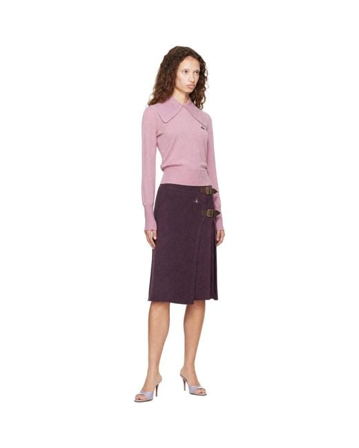 Vivienne Westwood Red Tie Bea Long Sleeve Polo