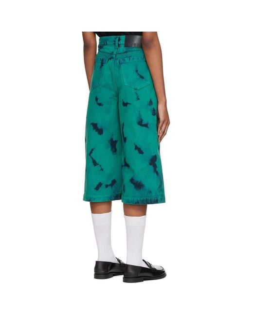 MSGM Green Ssense Exclusive Tie-dye Jeans
