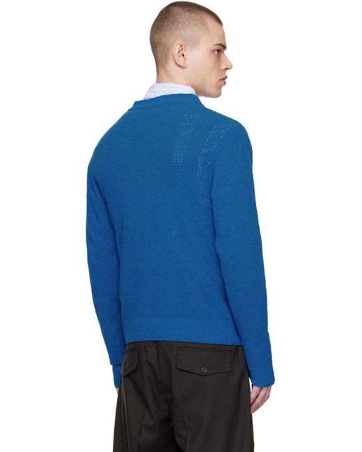 mfpen Blue V-Neck Sweater for men