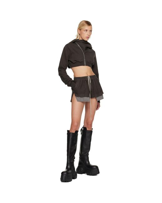 Rick Owens Black Concordians Micro Mountain Hoodie