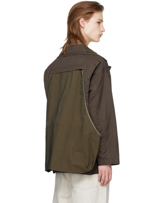Meanswhile Brown Detachable Game Suck Hunting Jacket for men