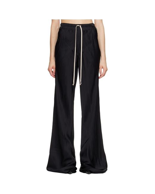 Rick Owens Blue Tower Drawstring Bias Trousers