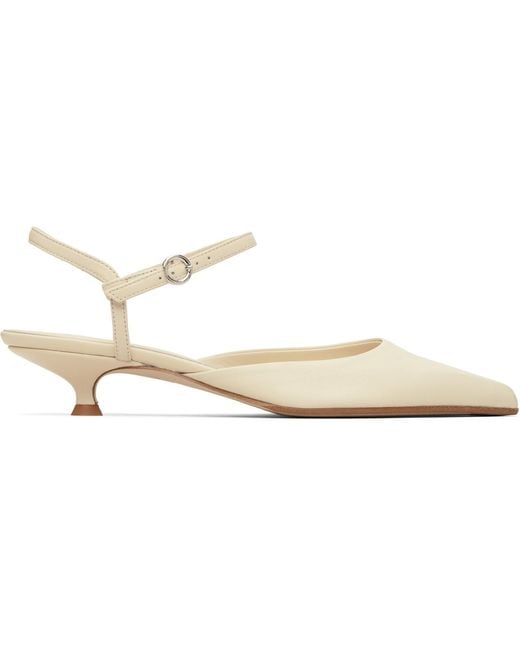 Aeyde Black Off- Colette Nappa Leather Heels