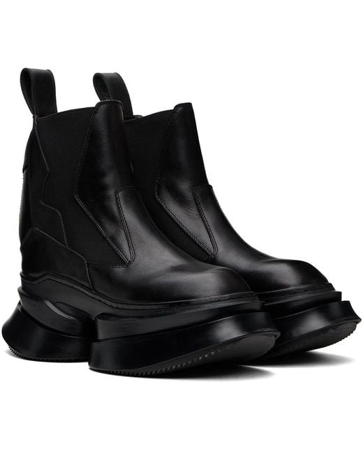 Julius Black Side-gore Shell Chelsea Boots for men