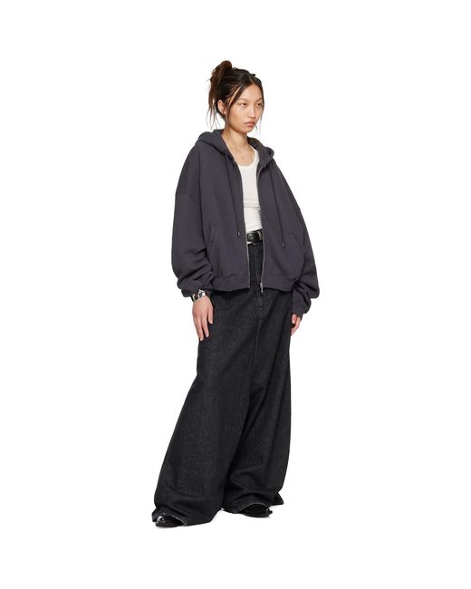Lu'u Dan Blue Washed Zip Hoodie
