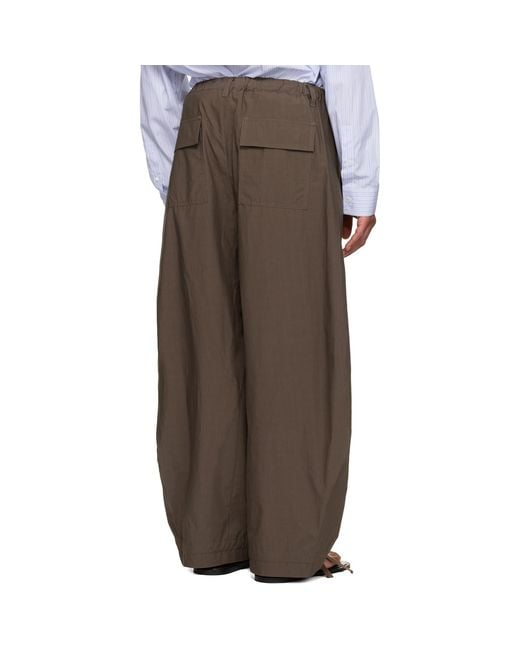 Sacai Brown Cotton Typewriter Trousers for men