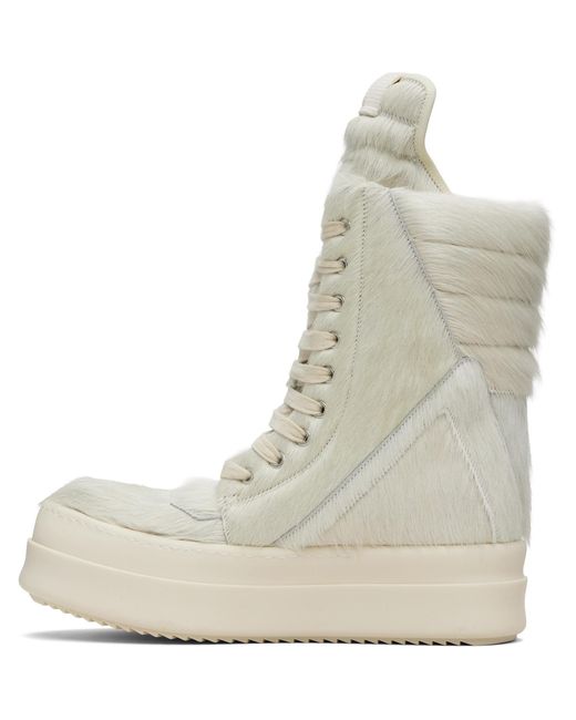 Rick Owens Natural Off- Concordians Megageobaskets Sneakers for men