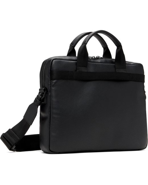 Porte-Document Noir En Cuir Synthétique Grainé HUGO pour homme en coloris Black