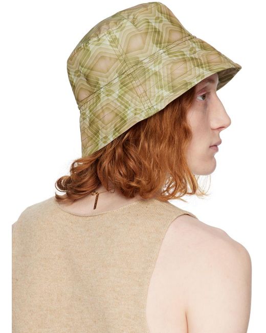 Dries Van Noten Natural Green Gilly Bucket Hat for men