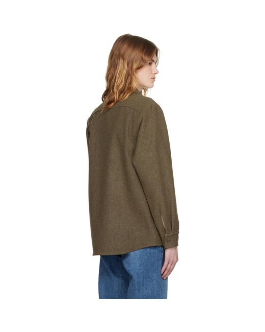 A.P.C. Brown Wool Shirt