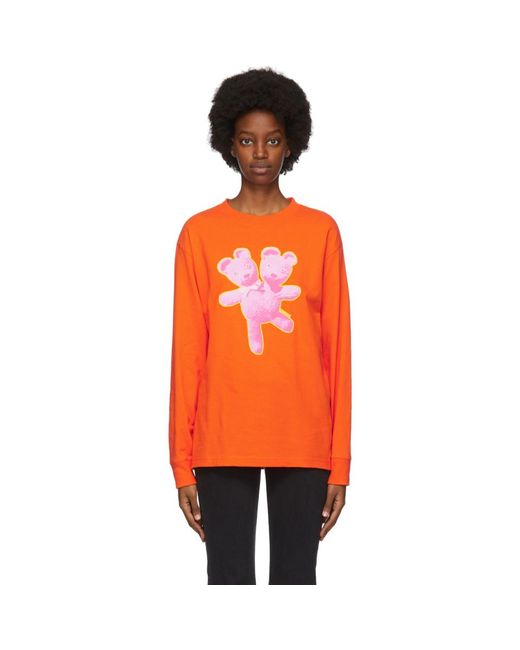 Marc Jacobs Orange Heaven By Double-headed Teddy Long Sleeve T-shirt