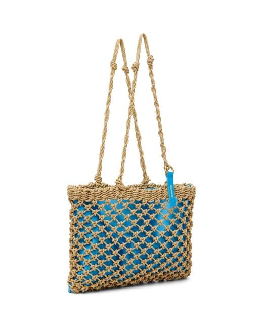 Jil Sander Blue Tangle Net Tote