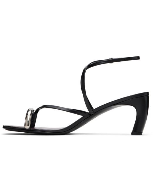 Tory Burch Black Pierced Strappy Heeled Sandals