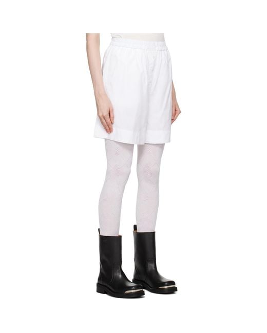 OPEN YY White Argyle Pyjama Shorts