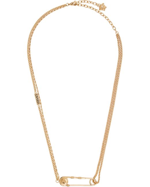Collier À Épingle De Sureté Versace pour homme en coloris Black