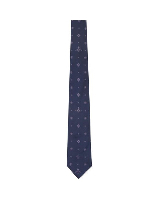 Vivienne Westwood Blue 8.5Cm Silk Tie for men