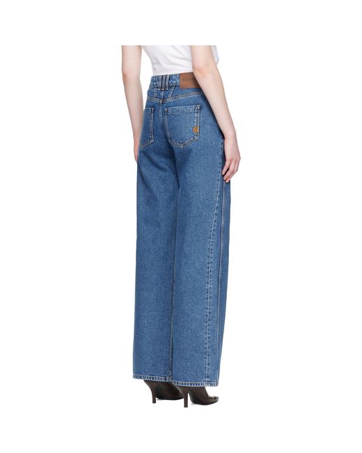 Balmain Blue Straight Denim Jeans