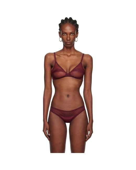 Yasmine Eslami Red Burgundy Serena Soft Bra
