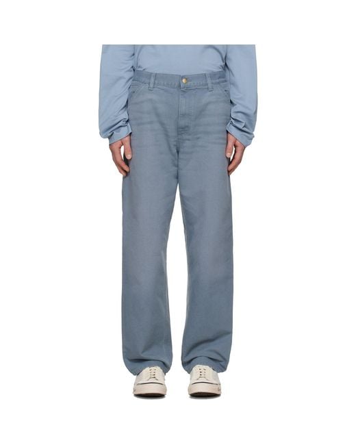 Carhartt Blue Single Knee Trousers for men