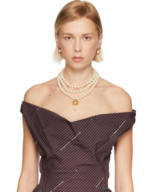 Vivienne Westwood Metallic Gia Drop Earrings