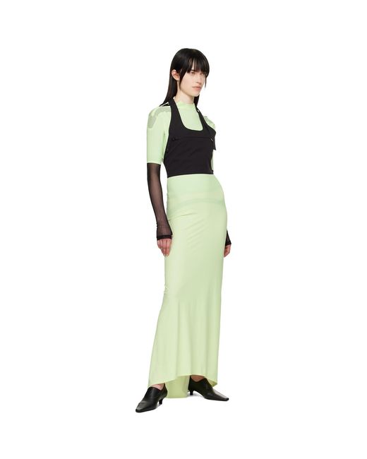 JOHANNA Paris Black Lycra Silicone Dots Maxi Dress