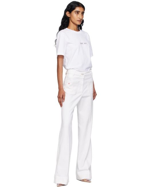 Victoria Beckham ホワイト Alina ハイウエスト ジーンズ Black