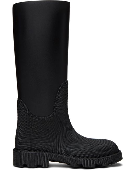Burberry Black Rubber Marsh High Boots for men