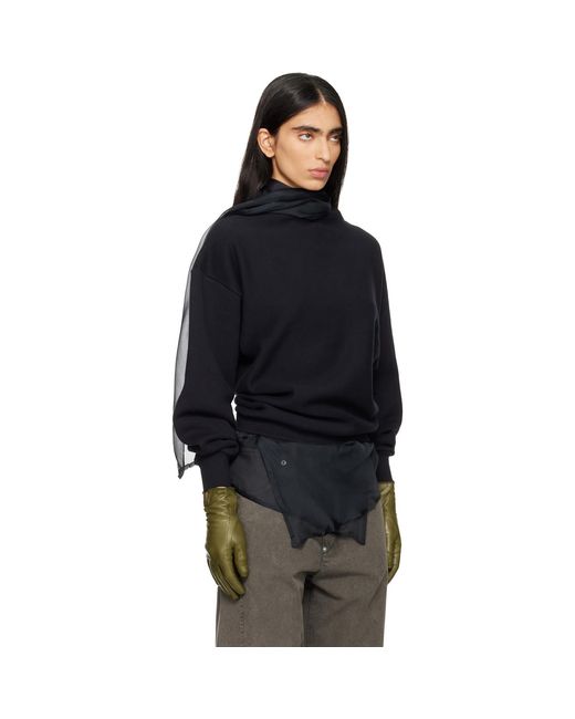 6397 Blue Draped Sweatshirt