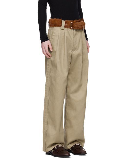 Pantalon taupe à plis MERYLL ROGGE pour homme en coloris Black
