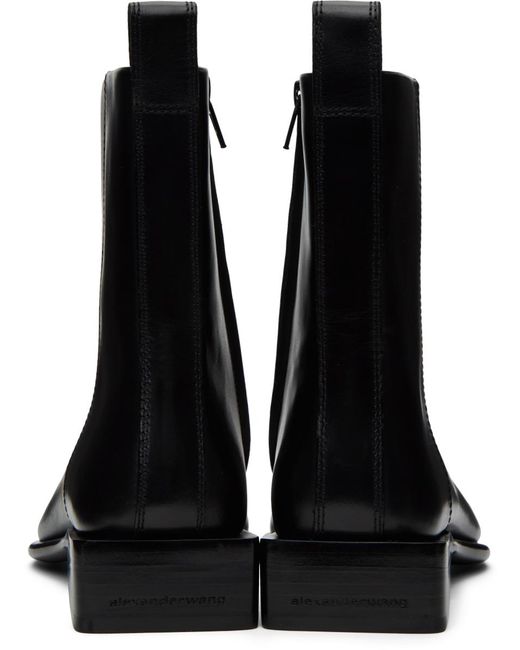Alexander Wang Black Throttle Leather Boots for men