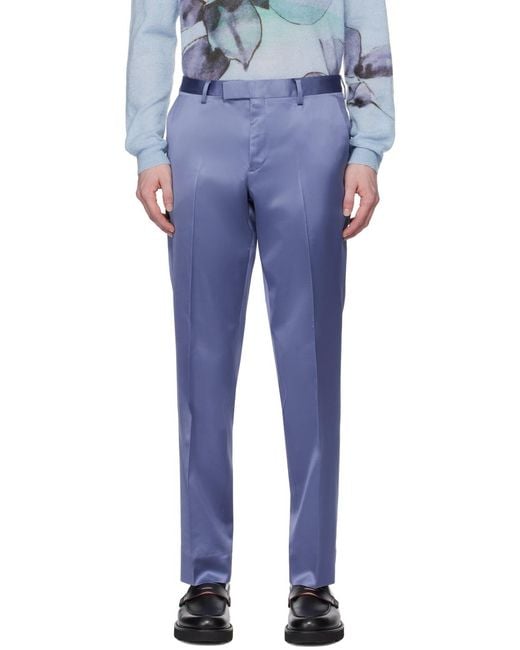 Paul Smith Blue Straight-leg Trousers for men