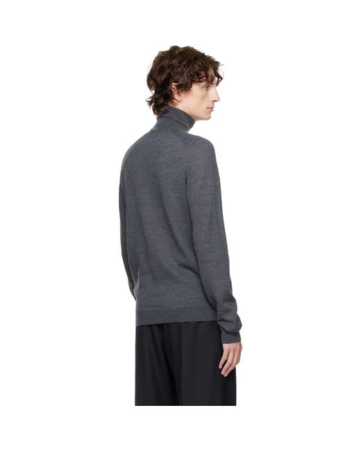J.W. Anderson Gray Logo Turtleneck for men