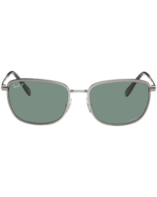Ray-Ban Green Silver Chromance Sunglasses for men