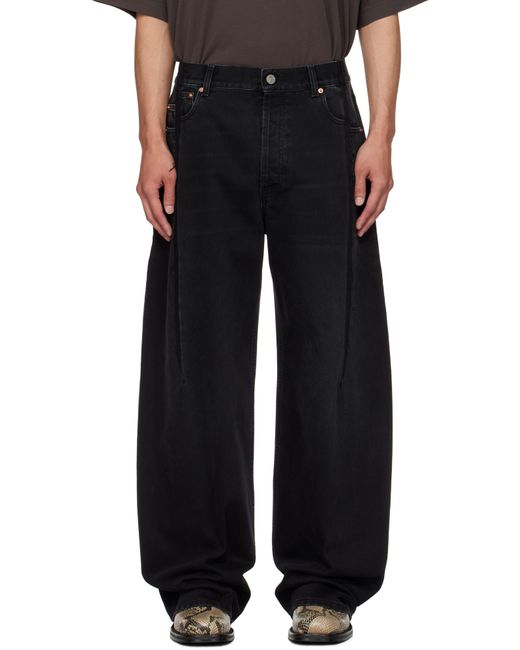 Vetements Black Cut Reconstructed Jeans for men