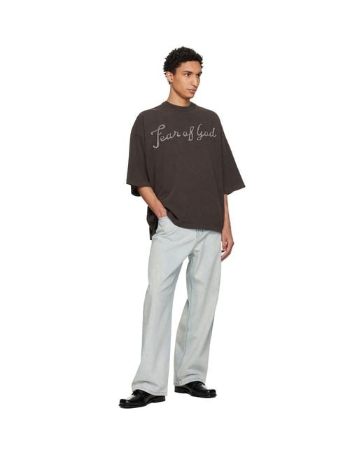 Fear Of God Black 43' Short Sleeve T-Shirt for men
