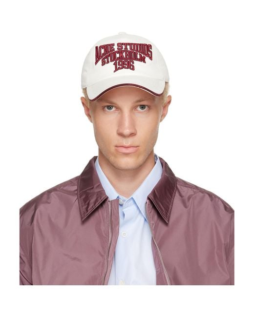 Acne Purple Off- Embroidered Logo Cap for men