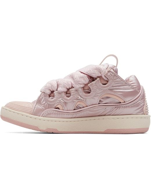 Lanvin Pink Nylon Curb Sneakers