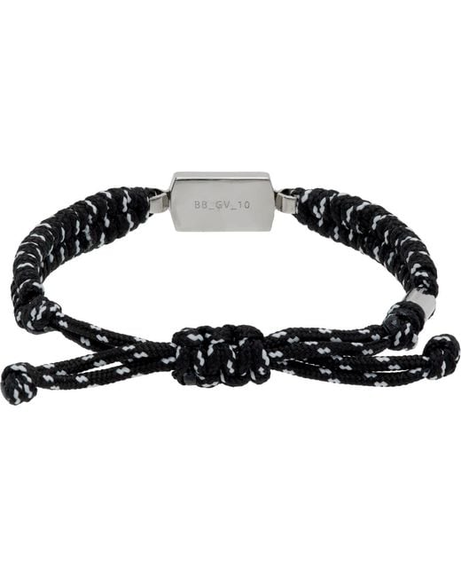 Balenciaga Black Saint-Germain Lace Bracelet for men