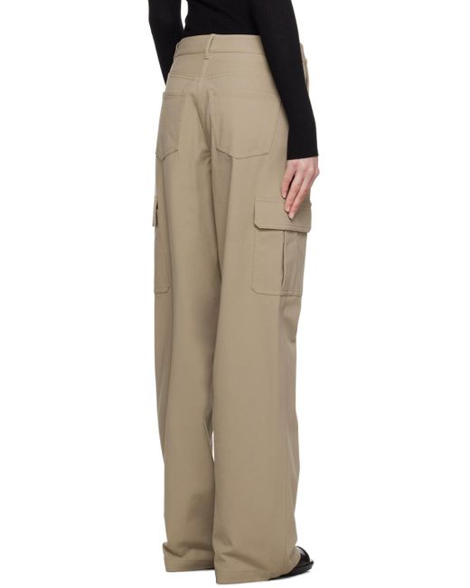Theory Multicolor Taupe Wide-leg Trousers