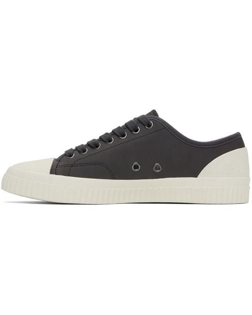 Fred Perry Black Gray Low Hughes Sneakers for men