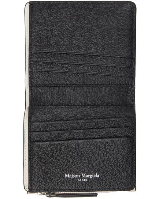 Maison Margiela Black & Gray Four Stitches Wallet for men