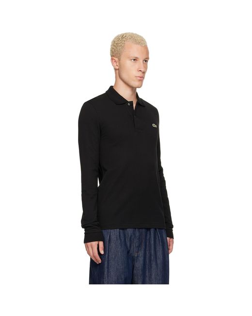 Lacoste Black Classic Fit Long Sleeve L.12.12 Polo for men