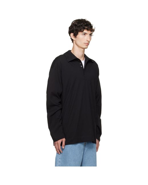 Dries Van Noten Black Cotton Polo for men