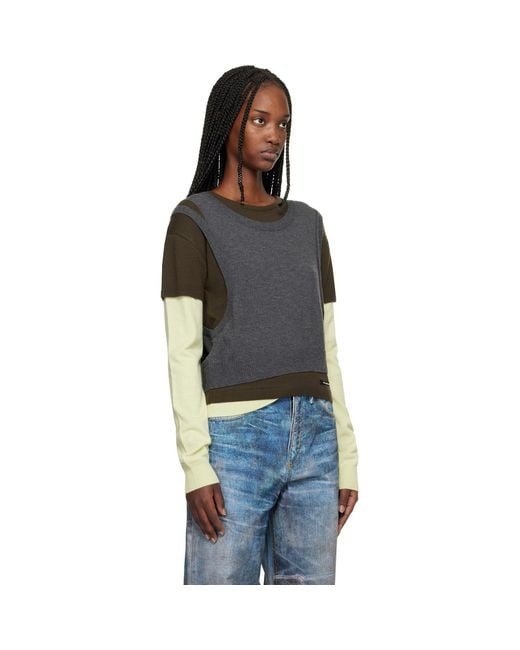 ANDERSSON BELL Black Tres Over Layered Sweater