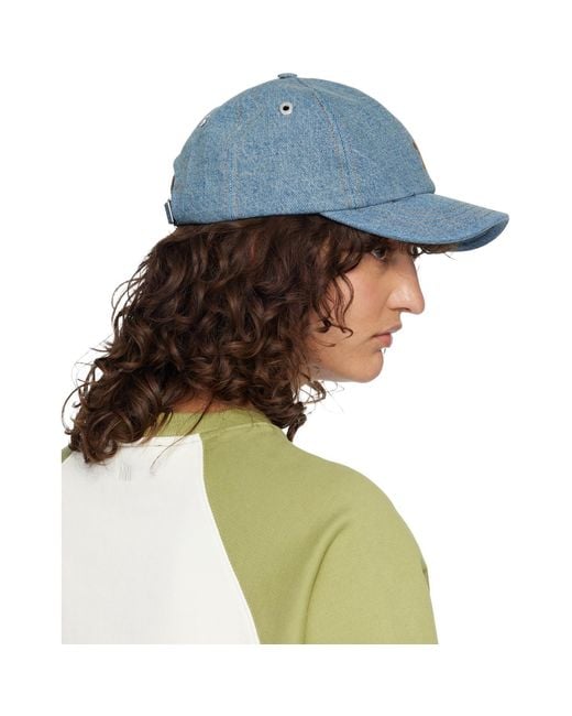 AMI Green Denim Ami De Coeur Embroidery Cap