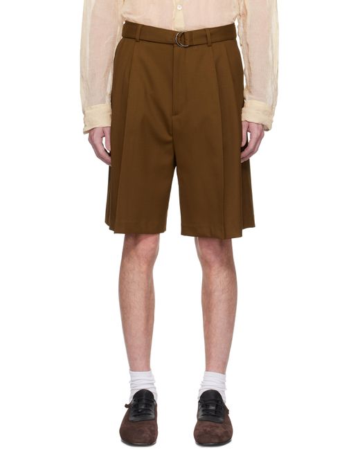 Short Marshall Brun À Plis Exclusif À Ssense Cmmn Swdn pour homme en coloris Brown