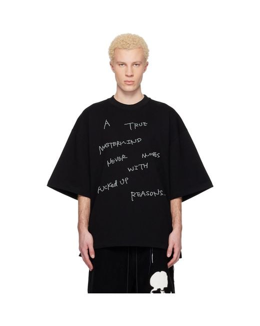MASTERMIND WORLD Black Mw Decorated Ss Sweatshirt for men