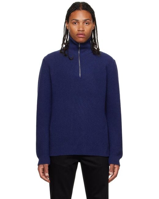 Nudie Jeans Blue August Sweater for men